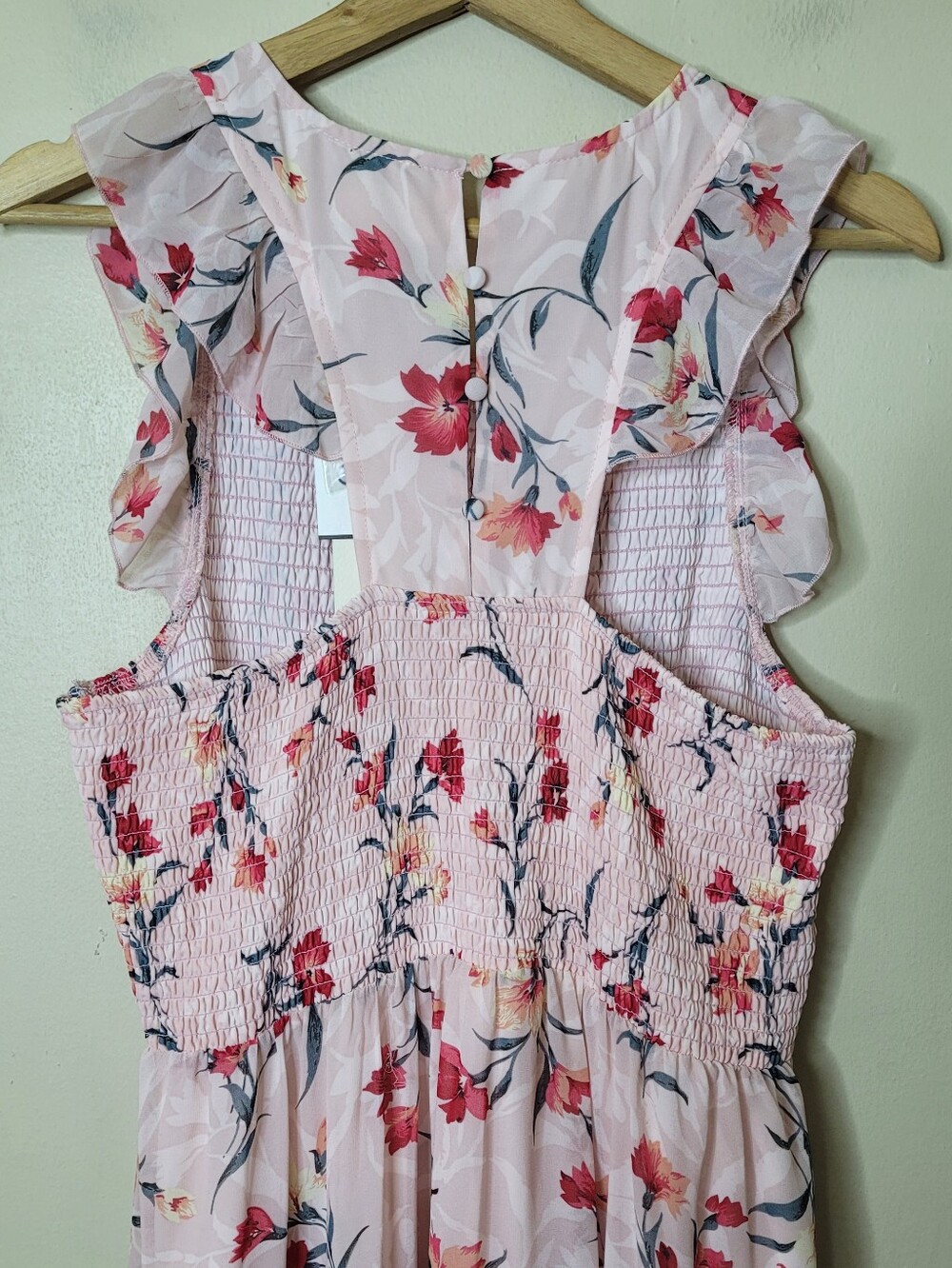 Melloday Tiered Floral Chiffon Sleeveless Maxi Dress Size XL NWT - Picture 7 of 11
